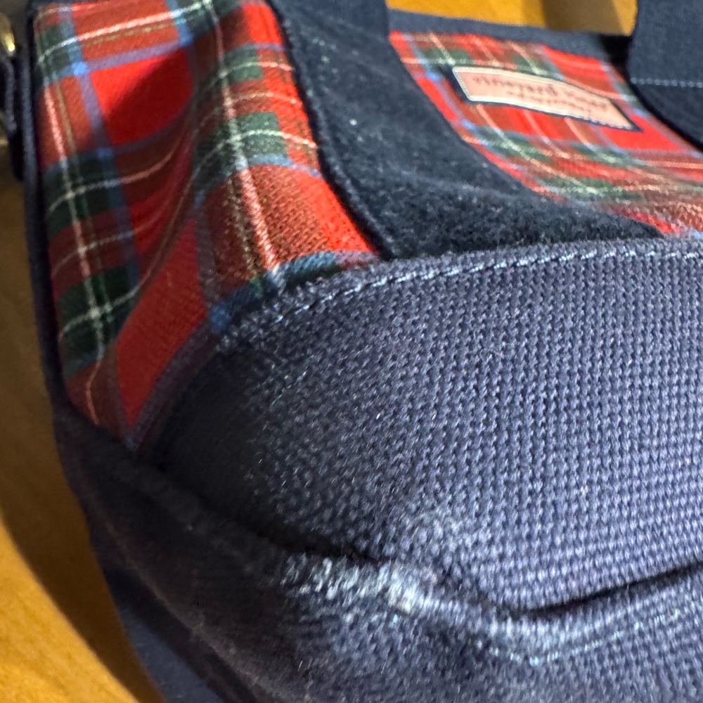 Vineyard Vines Plaid Tote in Red and Blue - Picture 5 of 5